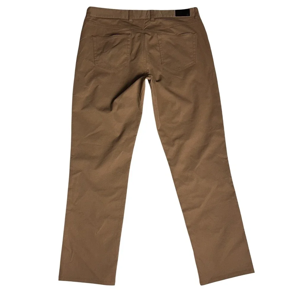 Peter Millar  Brown 36x30 Golf Performance Five-Pocket Pant Men's Cognac Brown